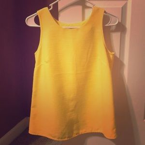 Yellow J Crew sleeveless top